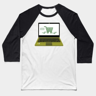 laptop vector for Online shop payment Baseball T-Shirt